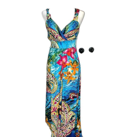 ECI Dresses & Skirts - ECI New York Tropical Print Artsy Maxi Tank Dress Size 4